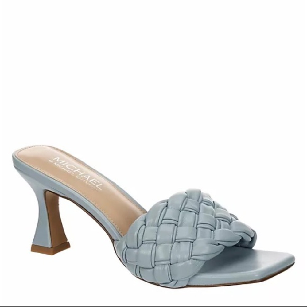MICHAEL BY MICHAEL SHANNON WOMENS SAYLOR SLIDE SANDAL - PALE BLUE 10 NWOT